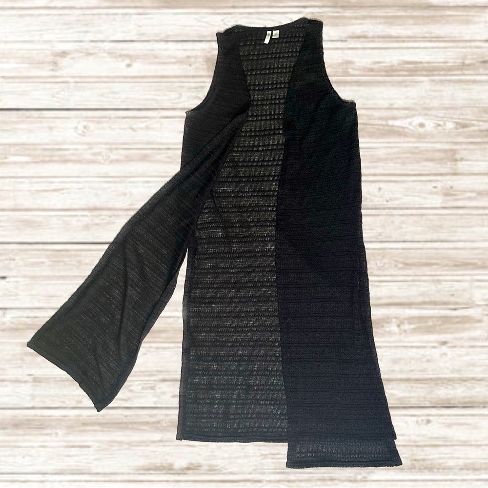 Cato brand knit long open front cardigan vest
